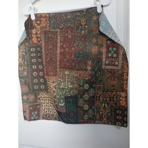 Vintage Boho Patchwork Persian Rug Print Scarf 21" Square